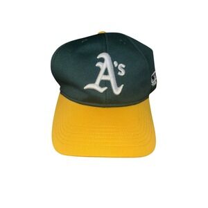 Oakland Athletics MLB Hat Green Yellow Adjustable Baseball Cap Team MLB Logo‎